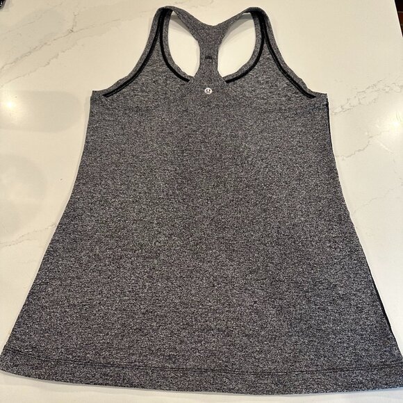 Lululemon CRB II Cool Racerback II Tank Top Heathered Black/Gray Size 8 - Picture 7 of 11